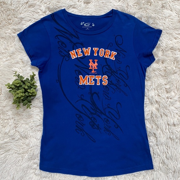 NY Mets MLB Graphic SS Tee 💗 Blue Orange & Black - Picture 5 of 13